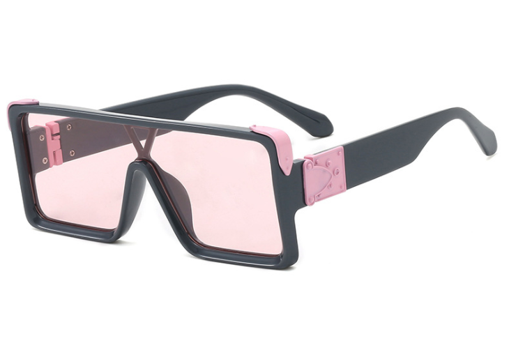 Oversized Square Sunglasses for Women – Black & White