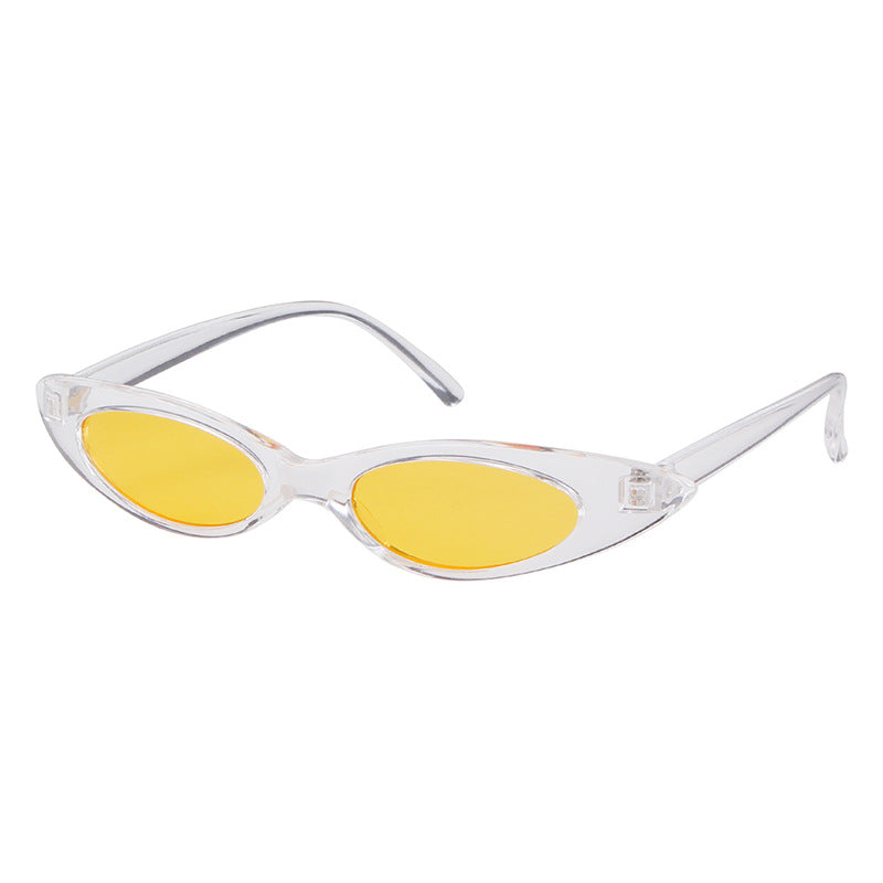 Narrow Pointy Cat Eye Sunglasses – Vintage Retro Women's Oval Frame