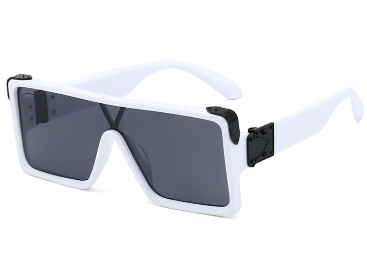 Oversized Square Sunglasses for Women – Black & White