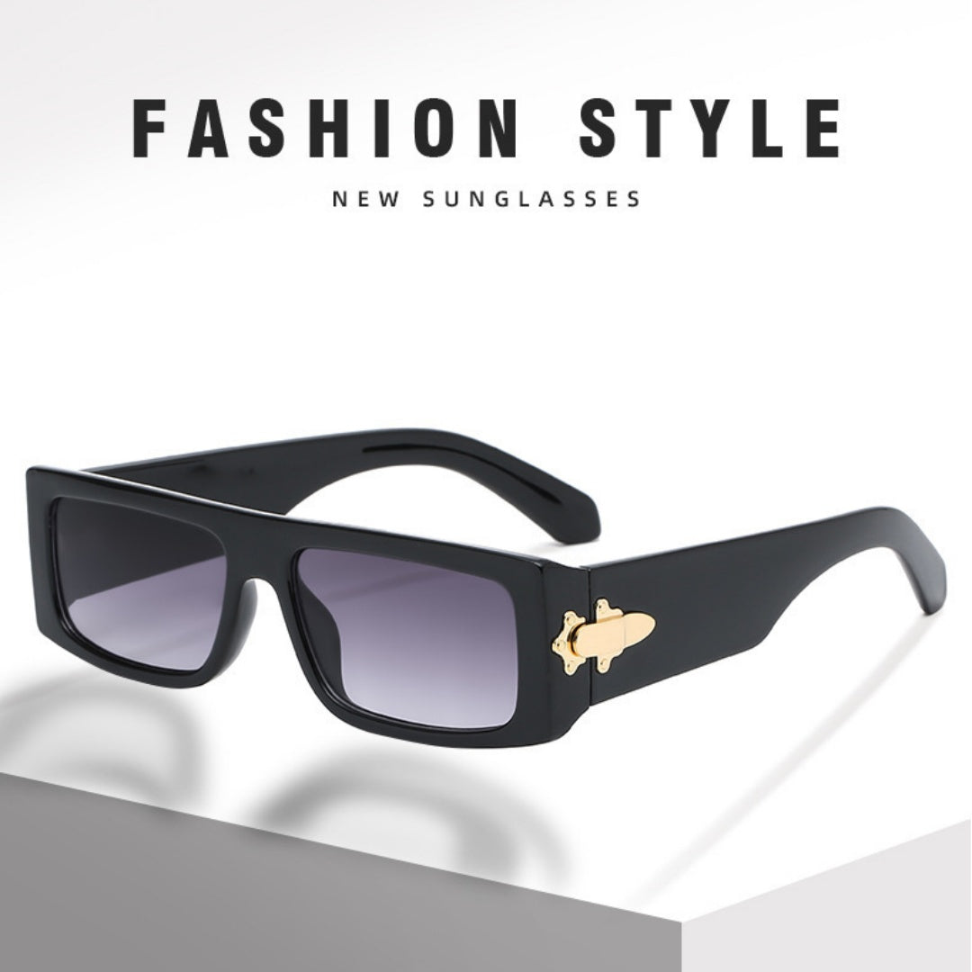 Retro Rectangle Driving Sunglasses – 90s Narrow Square Frame Unisex
