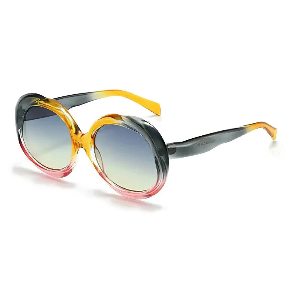 Retro Oval Photochromic UV Protection Sunglasses