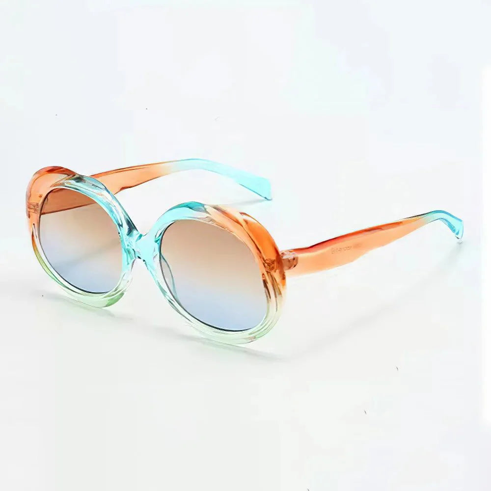 Retro Oval Photochromic UV Protection Sunglasses
