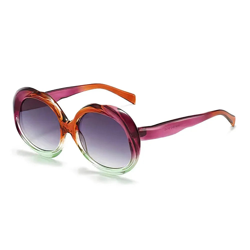 Retro Oval Photochromic UV Protection Sunglasses