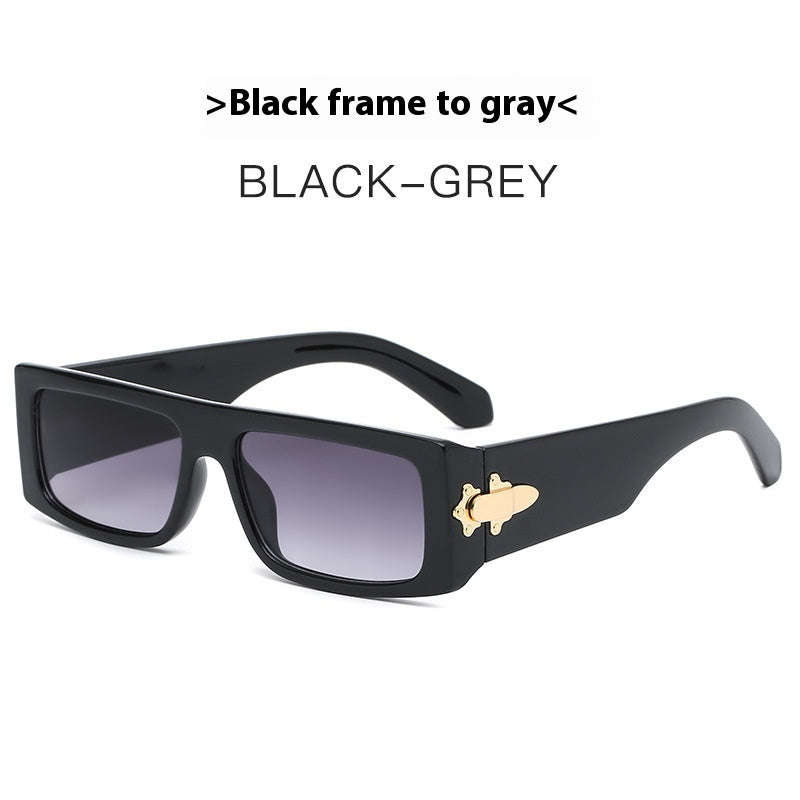 Retro Rectangle Driving Sunglasses – 90s Narrow Square Frame Unisex
