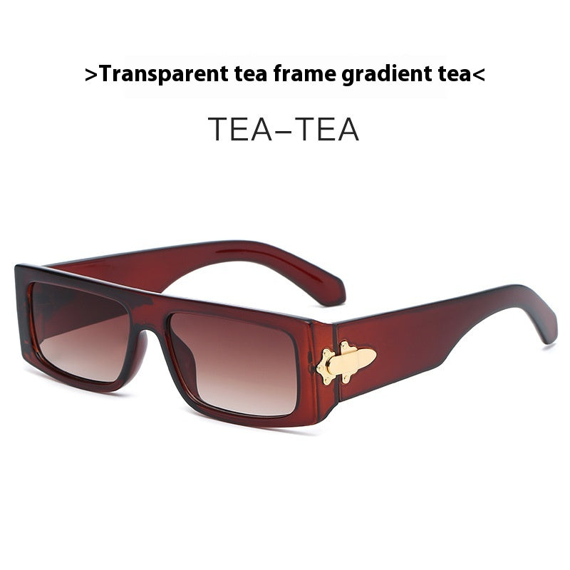 Retro Rectangle Driving Sunglasses – 90s Narrow Square Frame Unisex