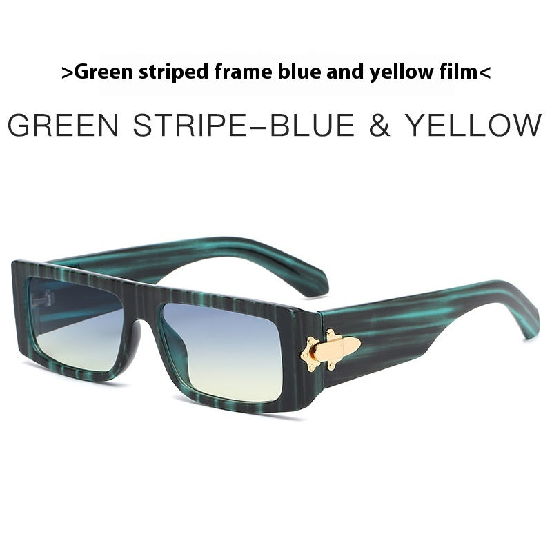 Retro Rectangle Driving Sunglasses – 90s Narrow Square Frame Unisex