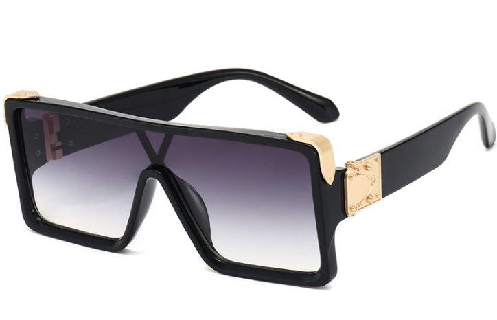 Oversized Square Sunglasses for Women – Black & White