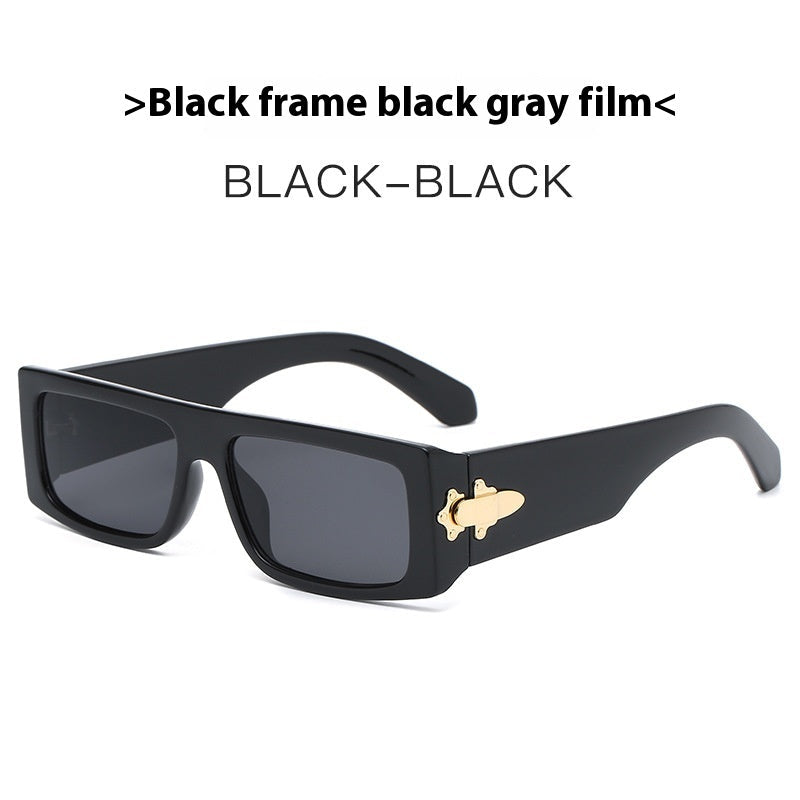 Retro Rectangle Driving Sunglasses – 90s Narrow Square Frame Unisex