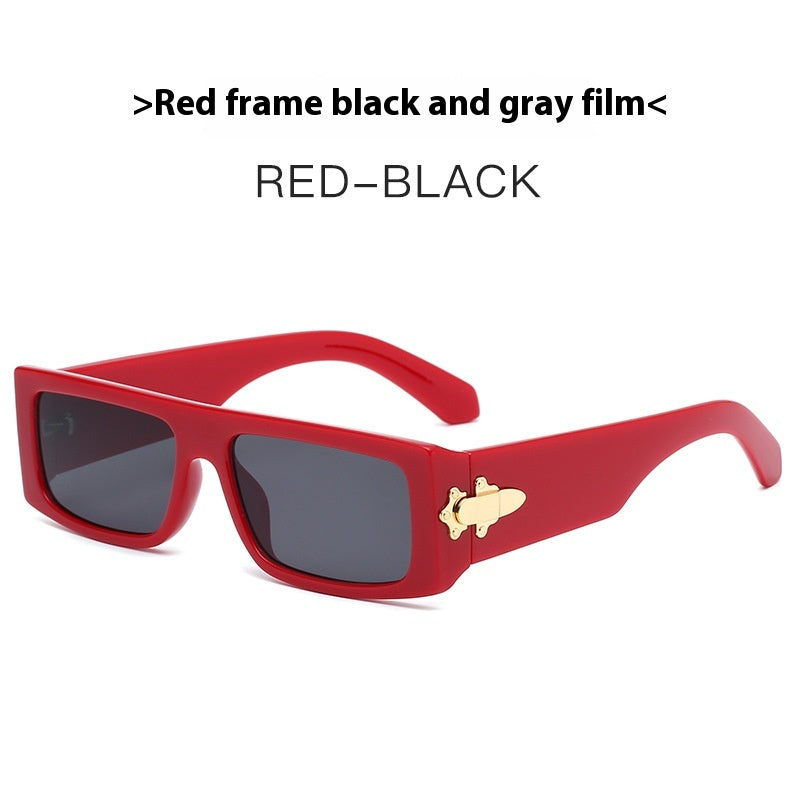 Retro Rectangle Driving Sunglasses – 90s Narrow Square Frame Unisex