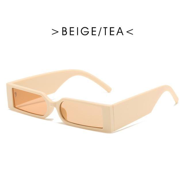90s Narrow Rectangle Sunglasses – Retro Vintage Unisex Eyewear