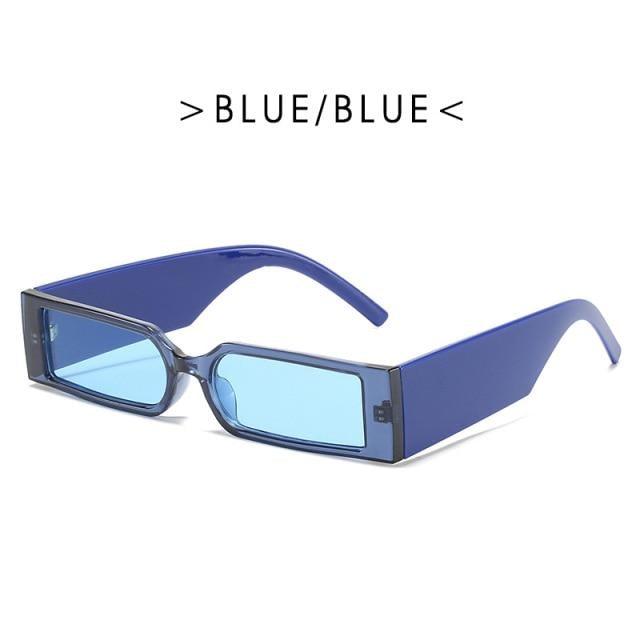 90s Narrow Rectangle Sunglasses – Retro Vintage Unisex Eyewear