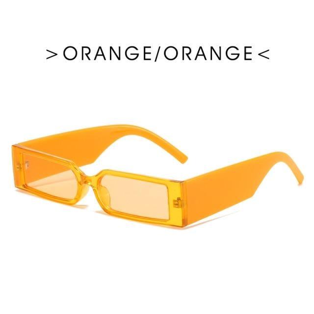 90s Narrow Rectangle Sunglasses – Retro Vintage Unisex Eyewear