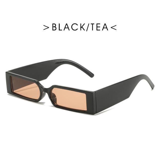 90s Narrow Rectangle Sunglasses – Retro Vintage Unisex Eyewear