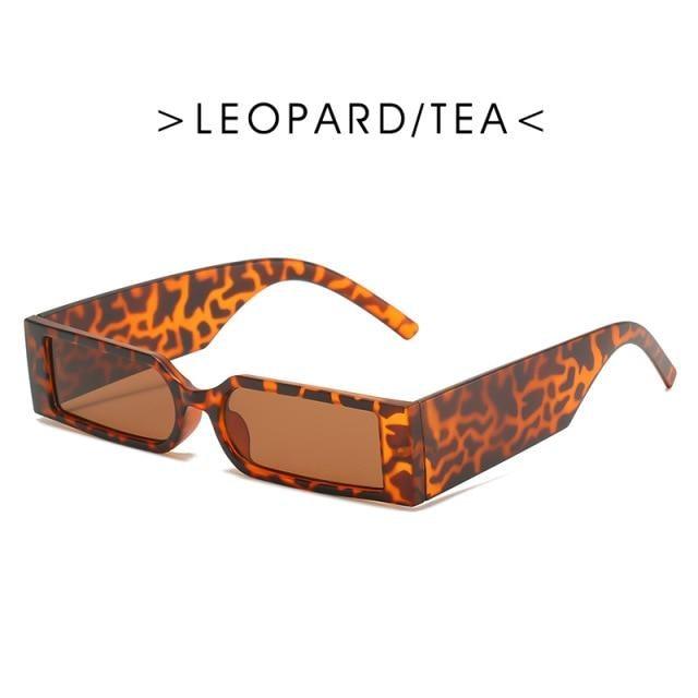 90s Narrow Rectangle Sunglasses – Retro Vintage Unisex Eyewear