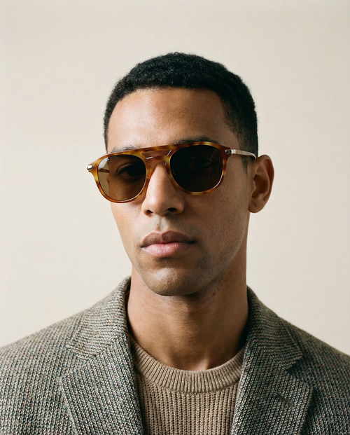 50mm Double Bridge Sunglasses – Tortoiseshell