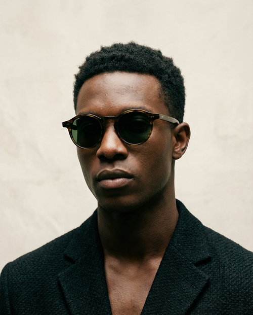 48mm Round Sunglasses – Horn