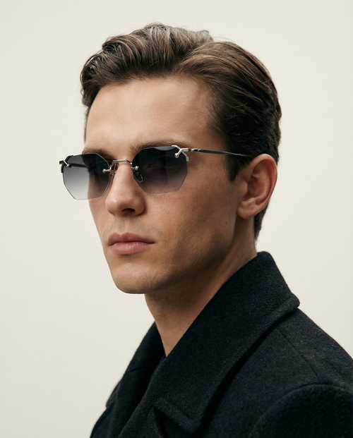 48mm Hexagon Sunglasses – Classic Black