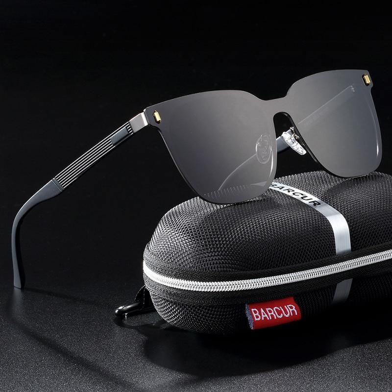 Polarized Square Temple Sunglasses UV400 Unisex