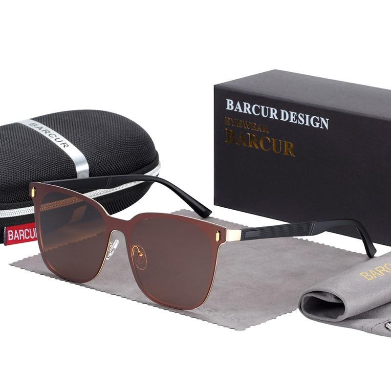 Polarized Square Temple Sunglasses UV400 Unisex