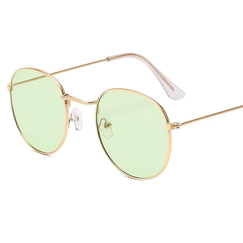 Leon Classic Round Sunglasses – Unisex UV400 Mirror Lens