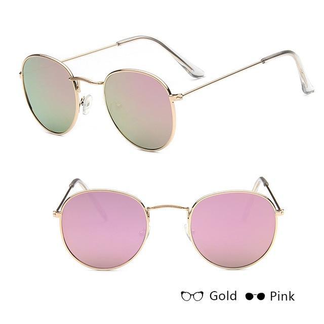 Leon Classic Round Sunglasses – Unisex UV400 Mirror Lens