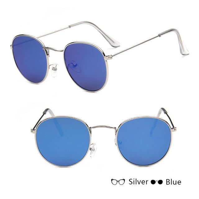Leon Classic Round Sunglasses – Unisex UV400 Mirror Lens
