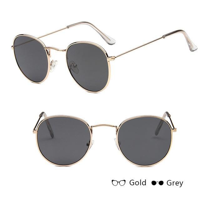 Leon Classic Round Sunglasses – Unisex UV400 Mirror Lens