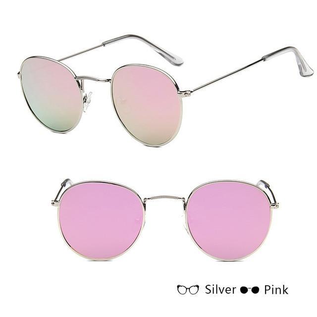 Leon Classic Round Sunglasses – Unisex UV400 Mirror Lens