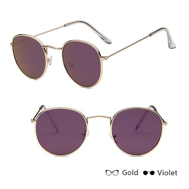 Leon Classic Round Sunglasses – Unisex UV400 Mirror Lens