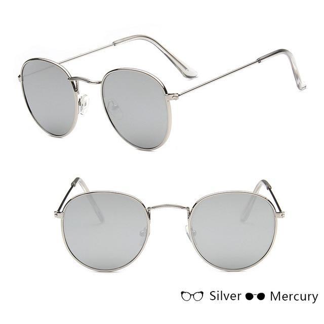 Leon Classic Round Sunglasses – Unisex UV400 Mirror Lens