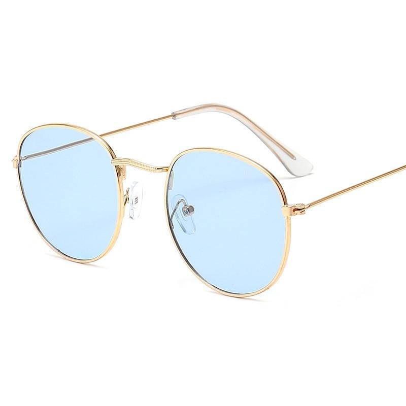 Leon Classic Round Sunglasses – Unisex UV400 Mirror Lens