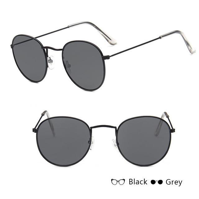 Leon Classic Round Sunglasses – Unisex UV400 Mirror Lens