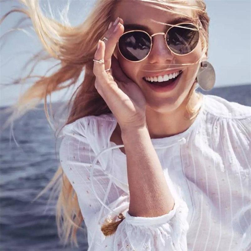 Leon Classic Round Sunglasses – Unisex UV400 Mirror Lens