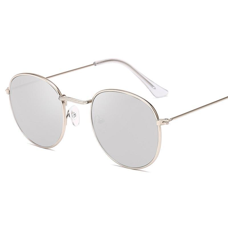 Leon Classic Round Sunglasses – Unisex UV400 Mirror Lens