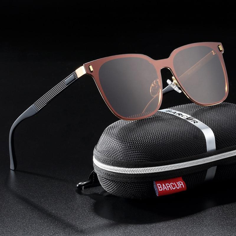 Polarized Square Temple Sunglasses UV400 Unisex