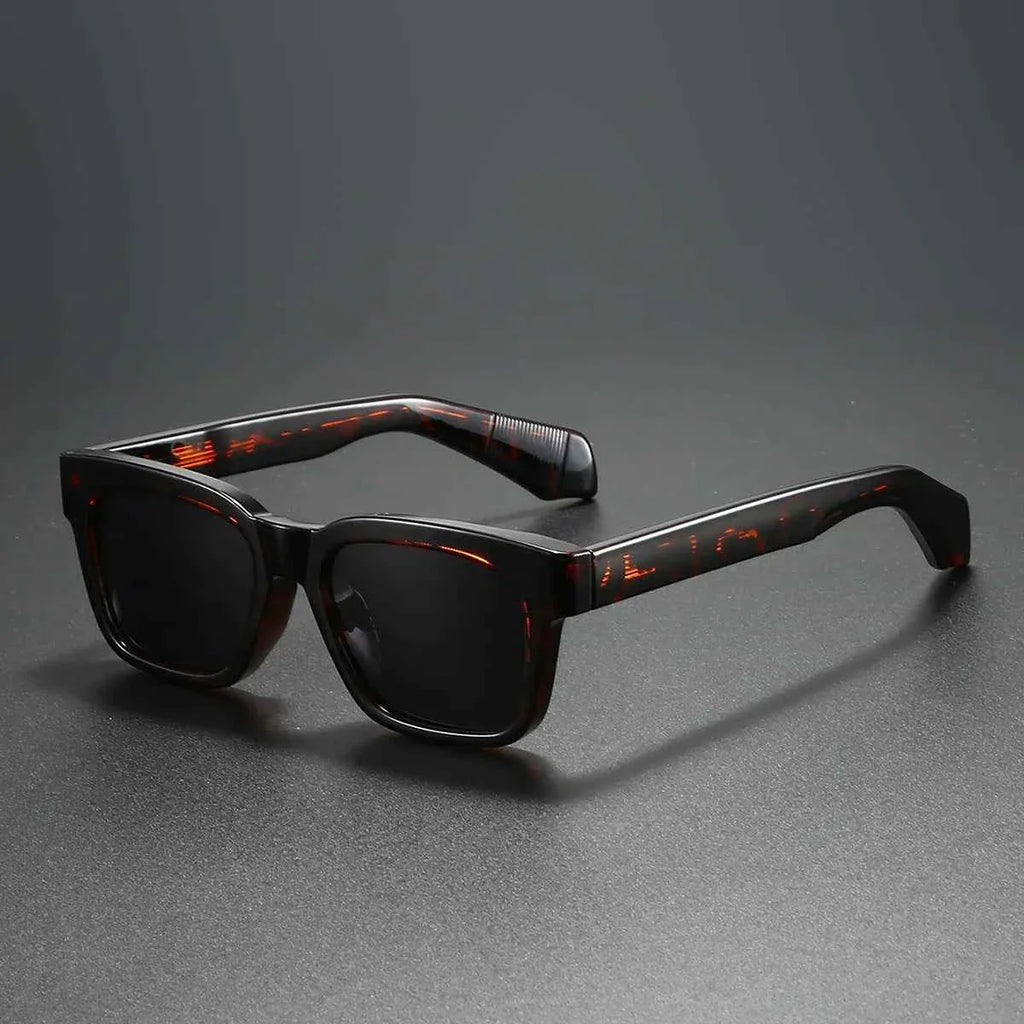 Thick Frame Square Polarized Sunglasses – Retro Unisex