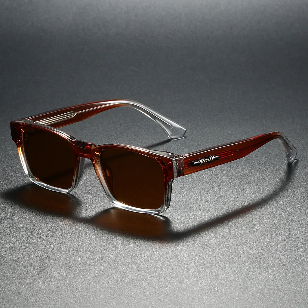 Quality Square Polarized Sunglasses Men Metal Core UV400 Unisex Sun Glasses Travel Hiking Beach Fishing Eyewear