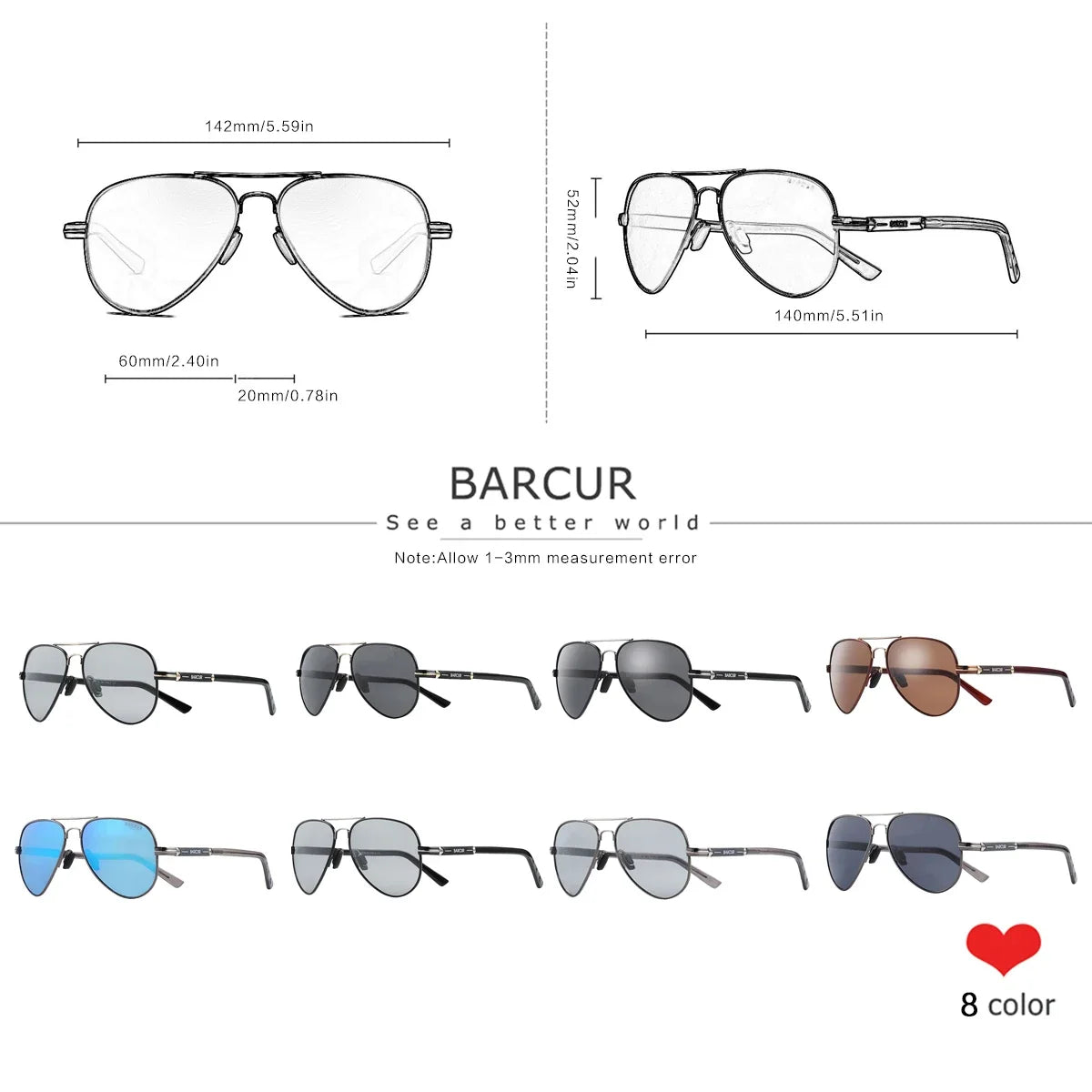BARCUR Oversize Polarized Sunglasses for Women – UV400