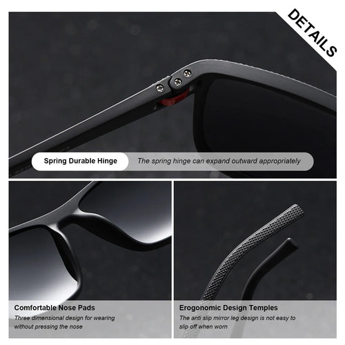 BARCUR Square Polarized Sunglasses Women – Lightweight UV Protection