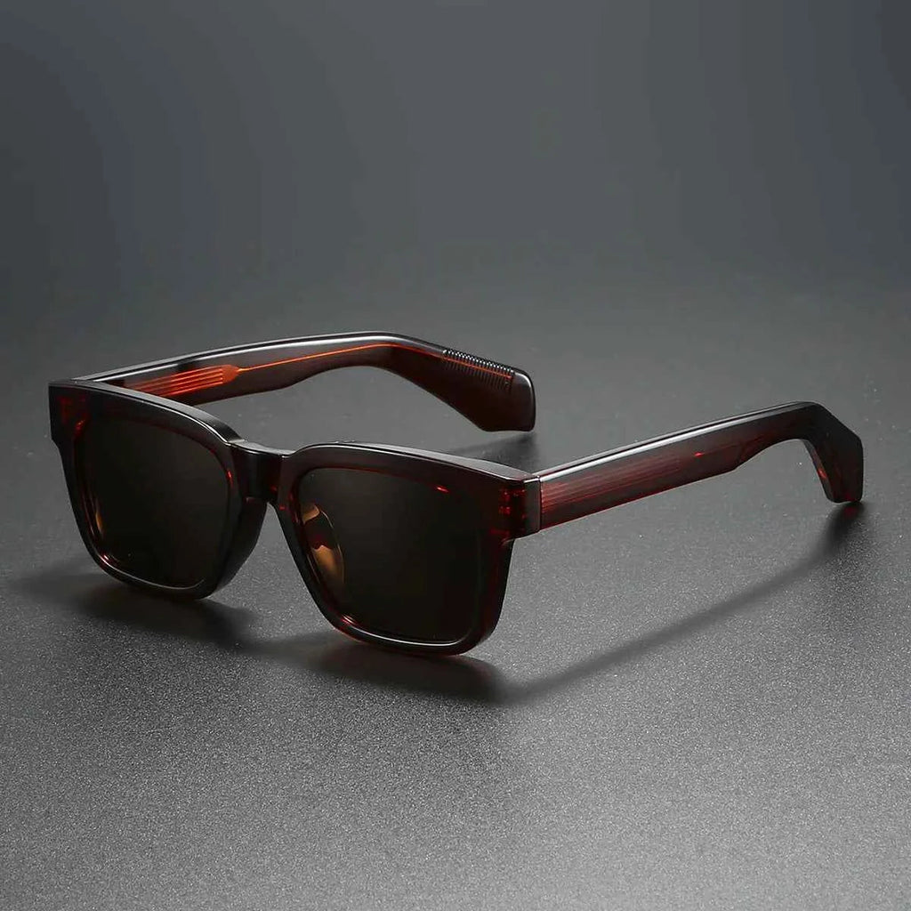 Thick Frame Square Polarized Sunglasses – Retro Unisex