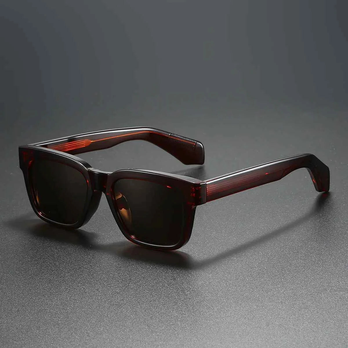 Thick Frame Square Polarized Sunglasses – Retro Unisex