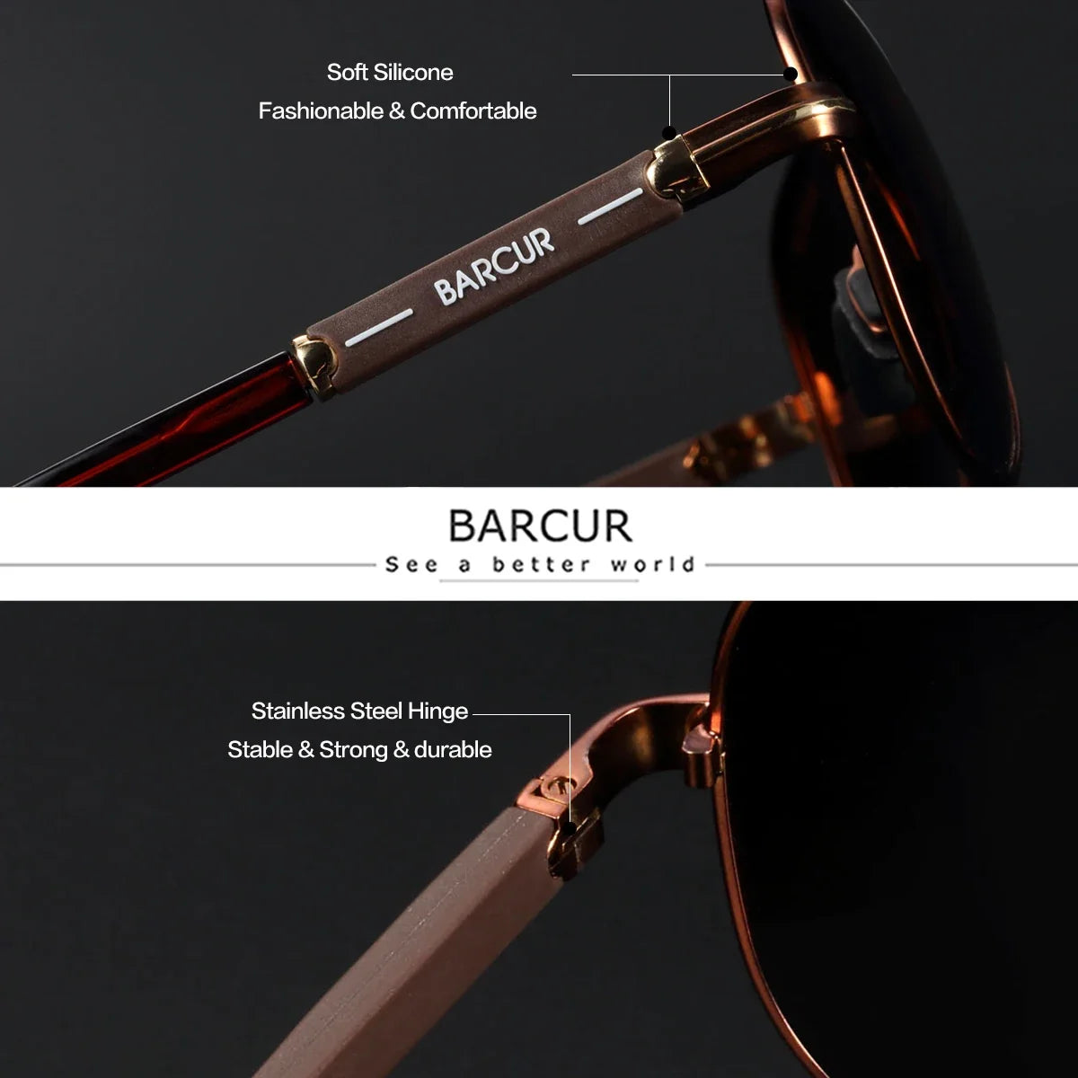BARCUR Oversize Polarized Sunglasses for Women – UV400