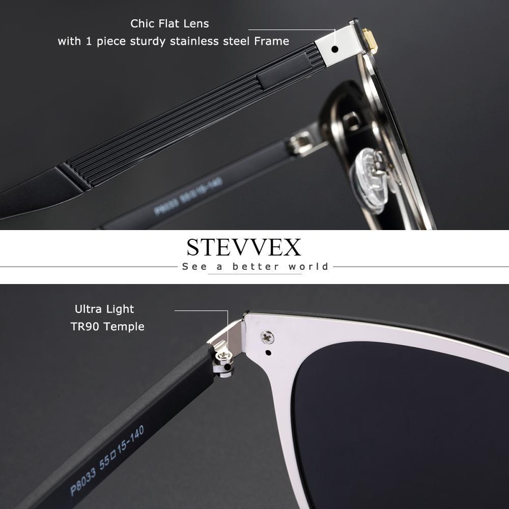 Polarized Square Temple Sunglasses UV400 Unisex
