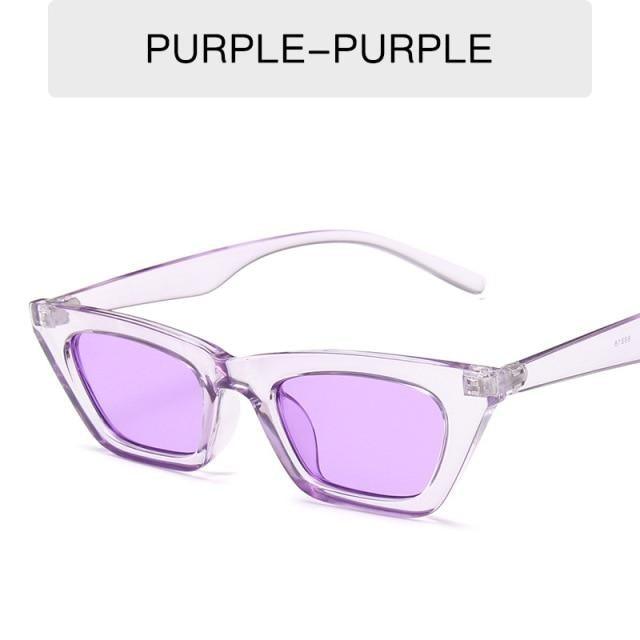 Retro Cat Eye Rectangle Sunglasses for Women