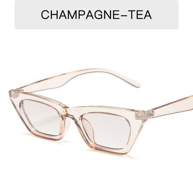 Retro Cat Eye Rectangle Sunglasses for Women