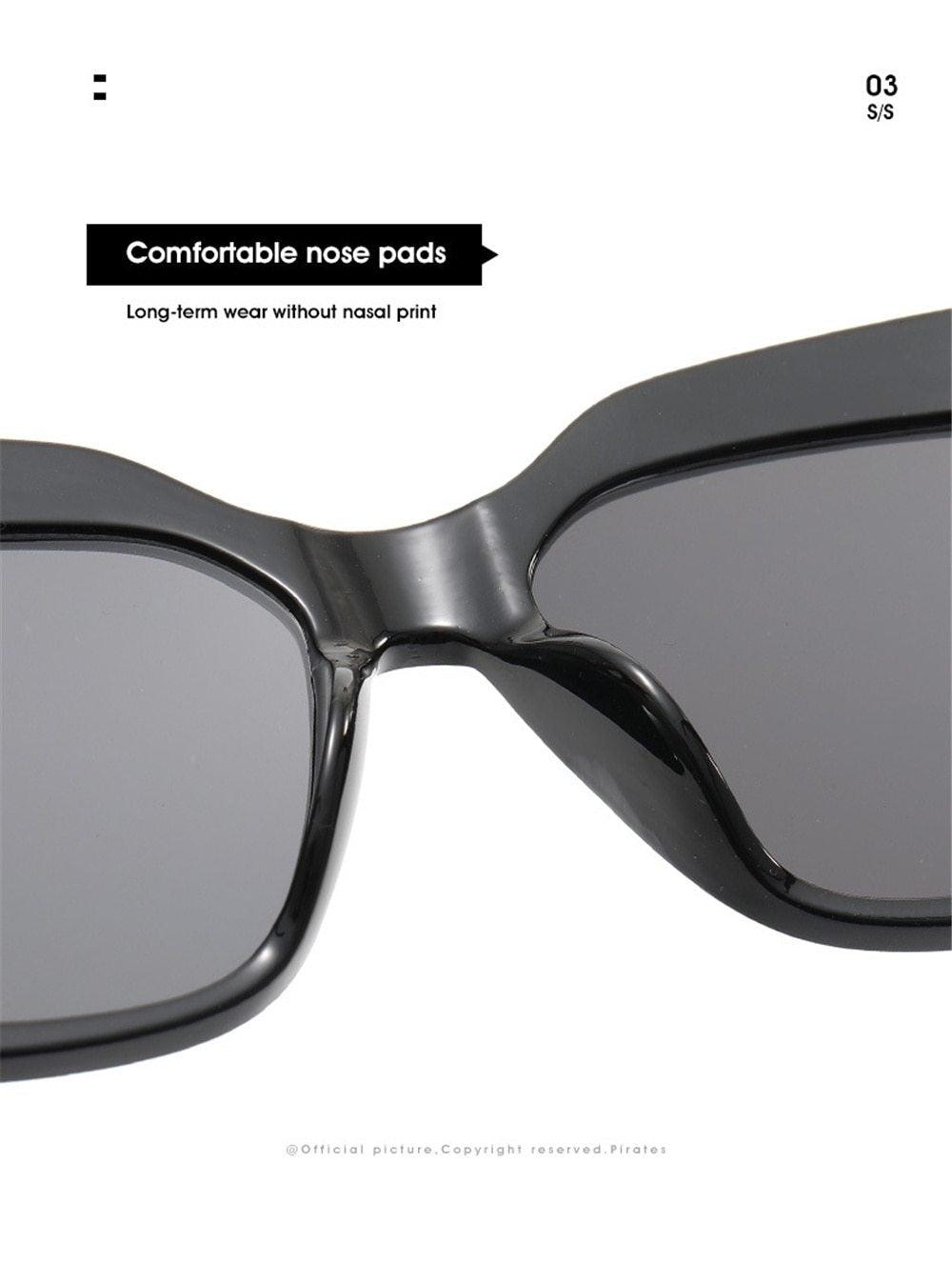 Oversized Cat Eye Sunglasses – Thick Frame UV400 Unisex