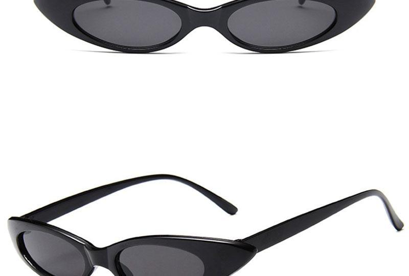 Narrow Pointy Cat Eye Sunglasses – Vintage Retro Women's Oval Frame