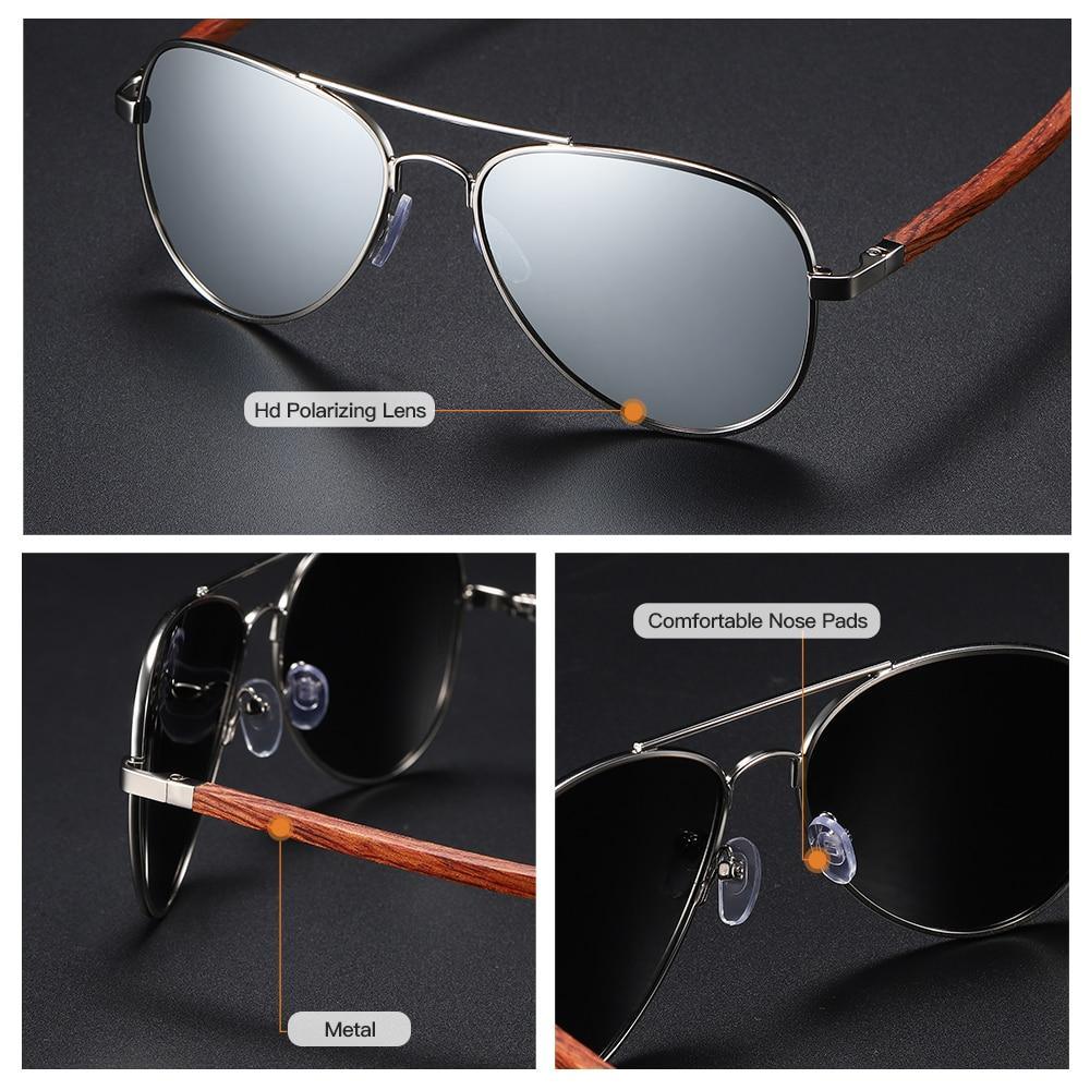 Classic Pilot Sunglasses for Men – Metal Frame UV400