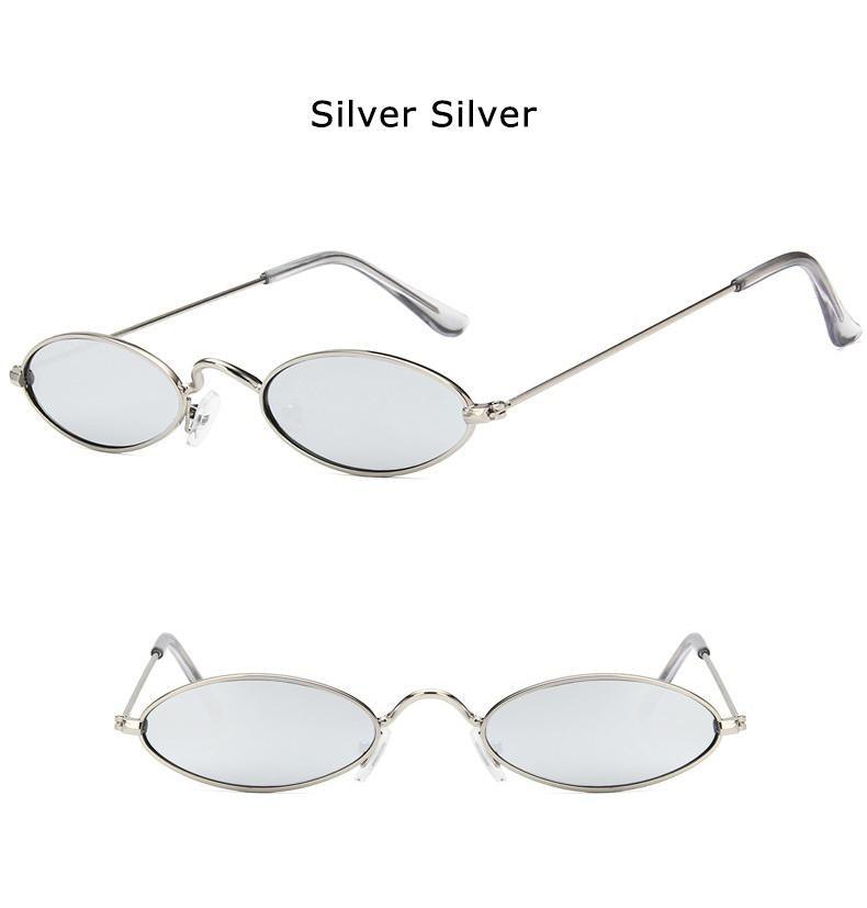 Cute Black Round Sunglasses – Vintage Oval Small Metal Frame Women's