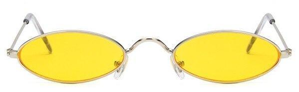 Cute Black Round Sunglasses – Vintage Oval Small Metal Frame Women's